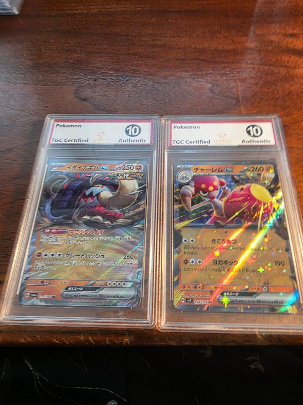 2PC JAPANESE/POKEMON 10AUTHENTIC TGC CERTIFIED TRADING CARDS SLABBED